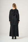 Draped Technical-Fabric Cupro Silk Tunic & Trouser Set
