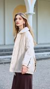 Oversized Quilted Jacket with Buttons