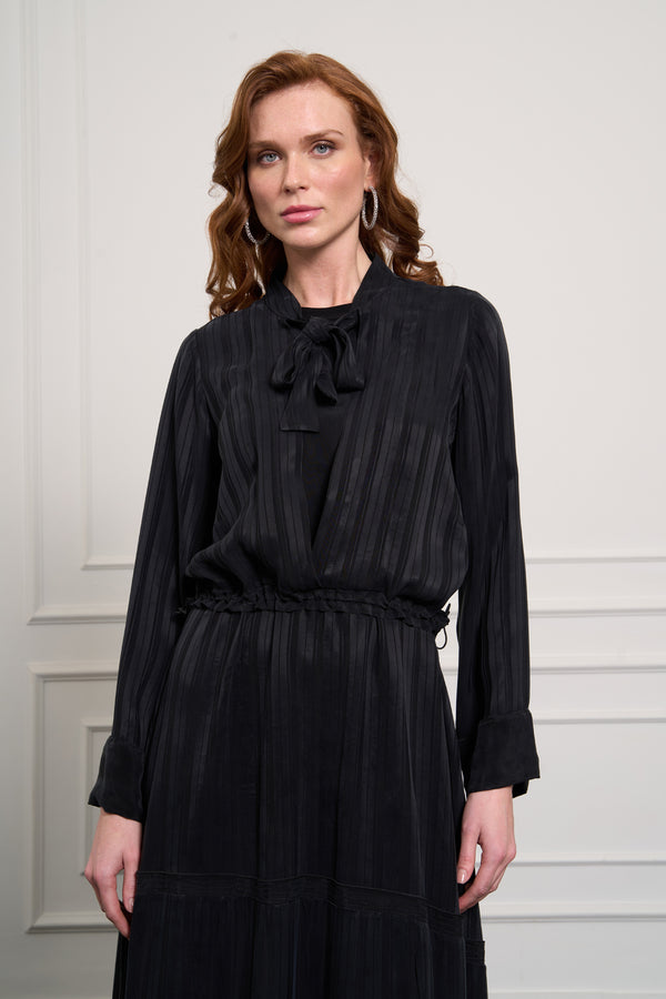 Striped Cupro Dress