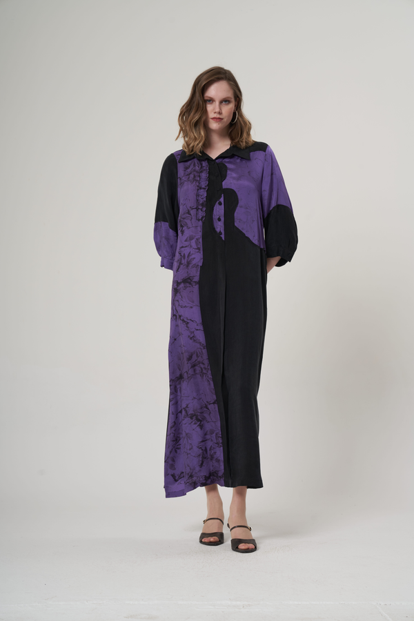 Asymatric plus size dress