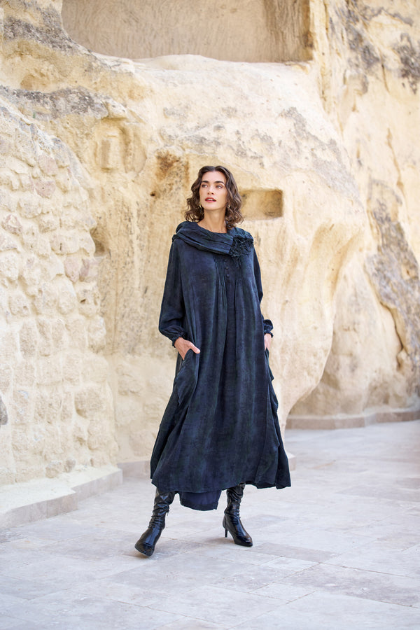 Cupro Plus-Size Maxi Dress
