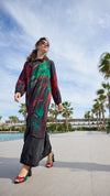 Abstract Patterned patchwork Maxi relaxed fit Dress
