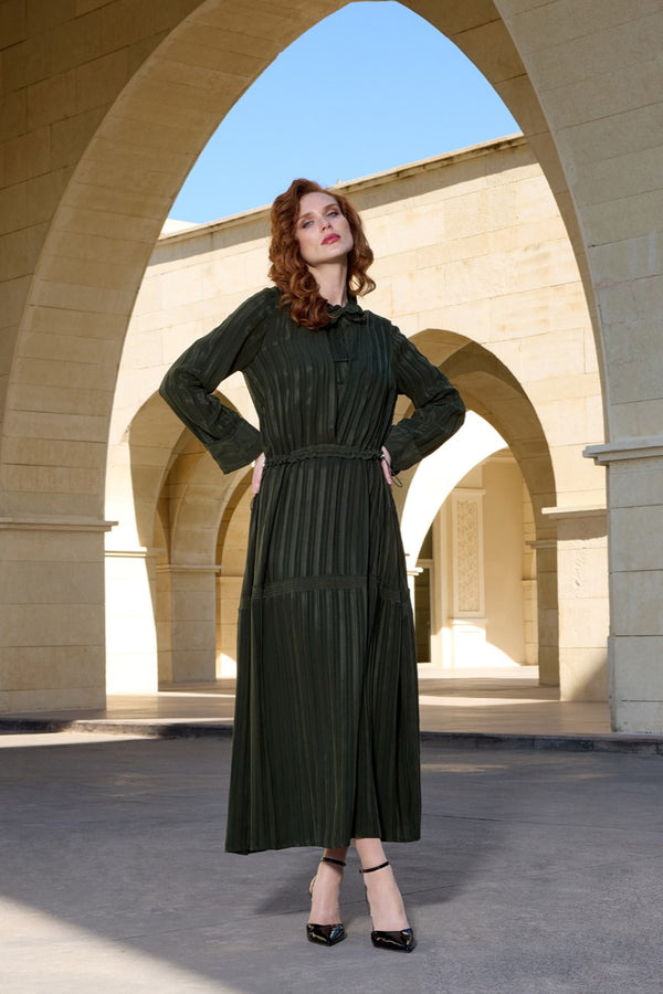 Striped Cupro Dress