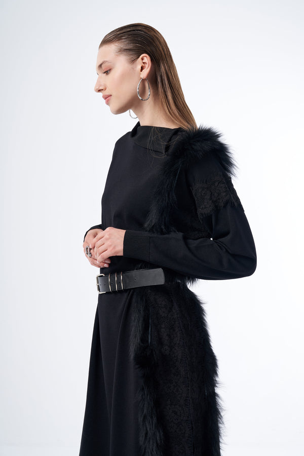 Fur Knit Wear Dress