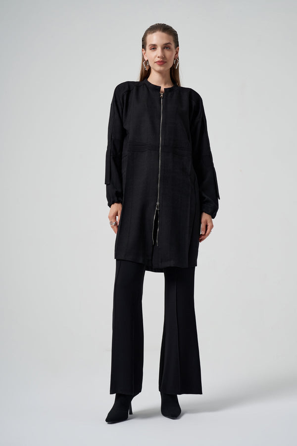 Shirt-Style Long Coat