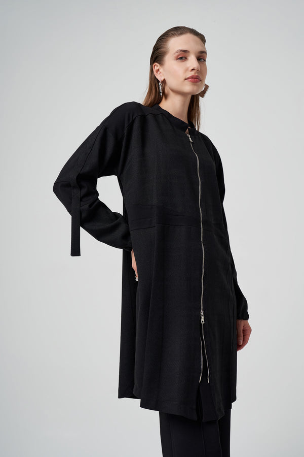 Shirt-Style Long Coat