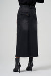 Embroidered Denim Skirt