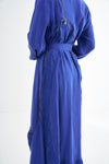 Embroided Elegant Flow Belted Dress