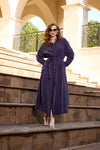 Textured Zip-Front Maxi Coat