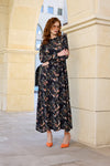Asymmetric Front-Zip Maxi Dress