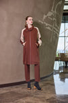 Modern Panelled Zip Midi Jacket