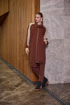 Modern Panelled Zip Midi Jacket