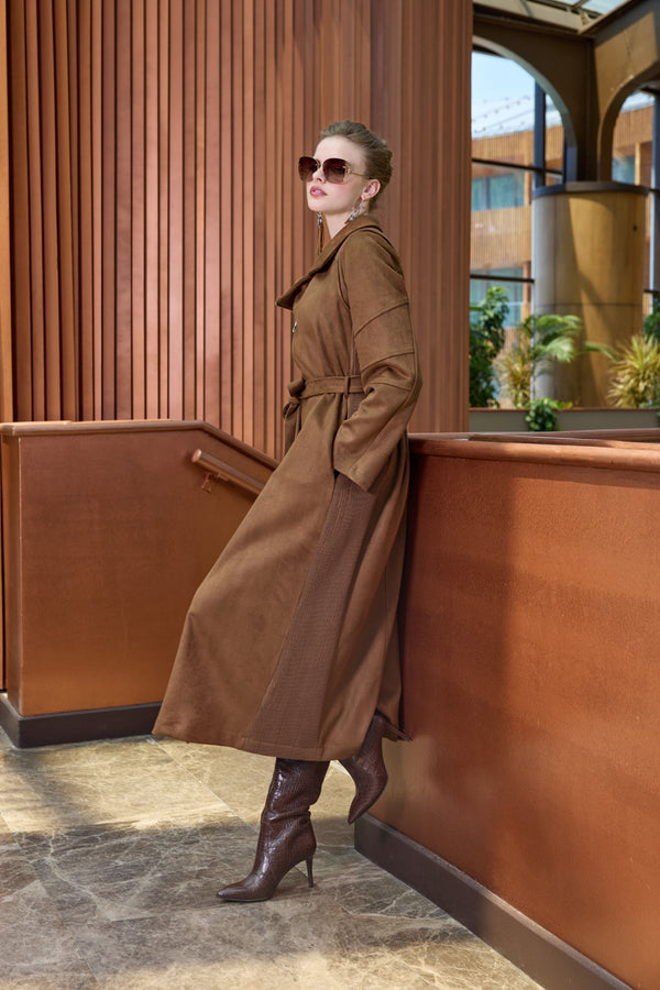 Suede Trench Coat
