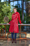 High-Gloss Belted Statement Coat