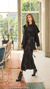 Cupra Silk Dress with a Felt jacket