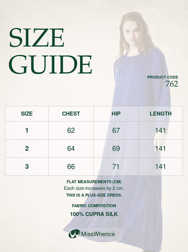 Платье из купро-шелка размера plus size