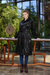 High-Gloss Belted Statement Coat