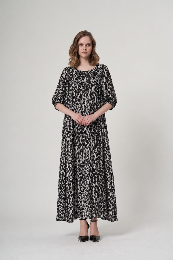 Plus Size Leopard Dress with Jacket