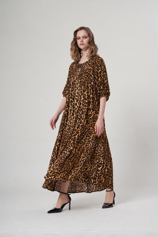 Plus Size Leopard Dress with Jacket